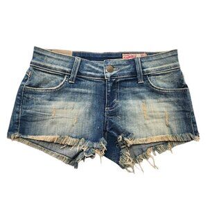 Siwy Camilla Cut-Off Shorts Low Rise Wash Distressed Size 24‎